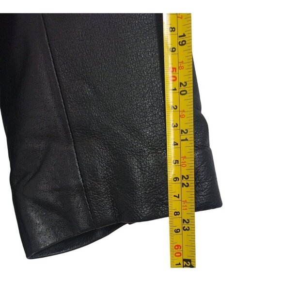 U.S.A Men's Button Front Leather Jacket Black, Size XXL. - Picture 7 of 8